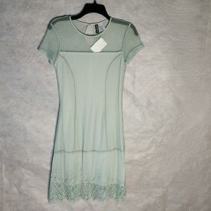 Divided by H&M Lace Cocktail Dress Delicate Short Sleeves, Sheer Shoulders